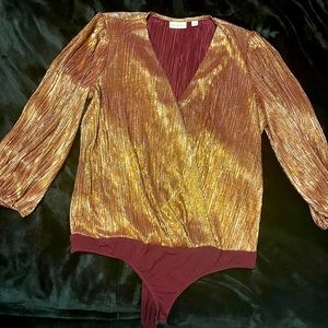 Eva Mendes Bronze/Rust Bodysuit. Never worn.